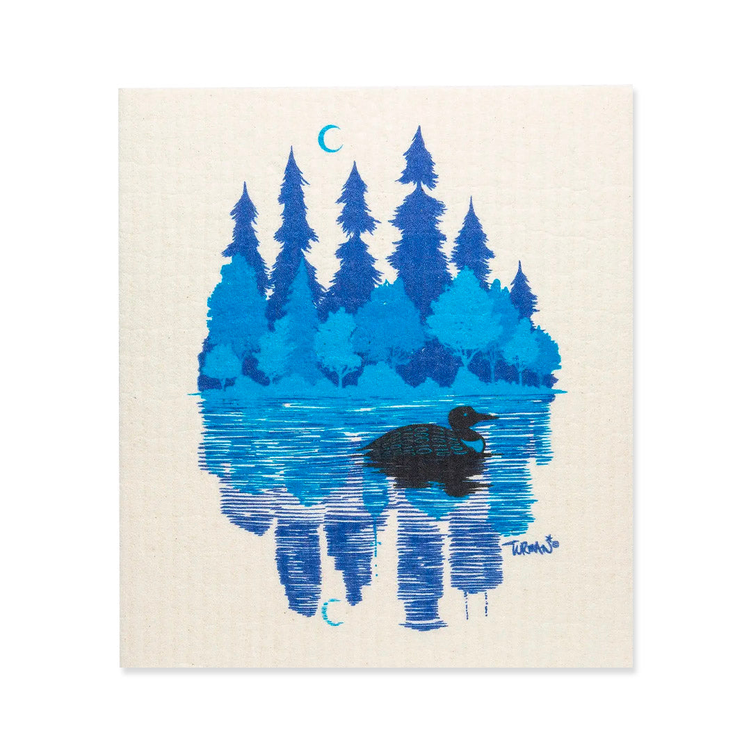 Midnight Loon Swedish Dishcloth