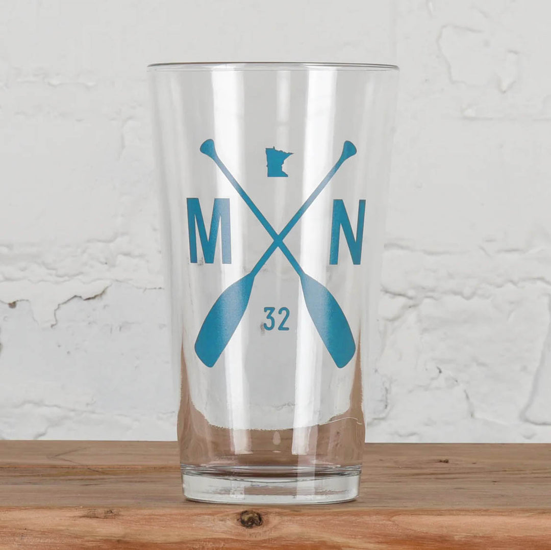 MN Paddle Pint Glass - Teal