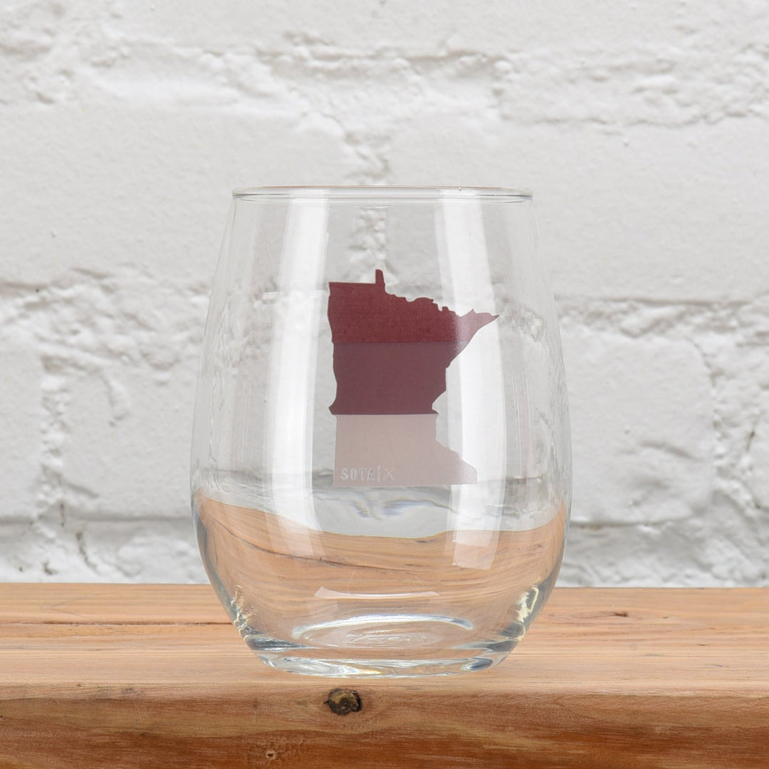 Minnesota Ombre Wine Glass - Purple