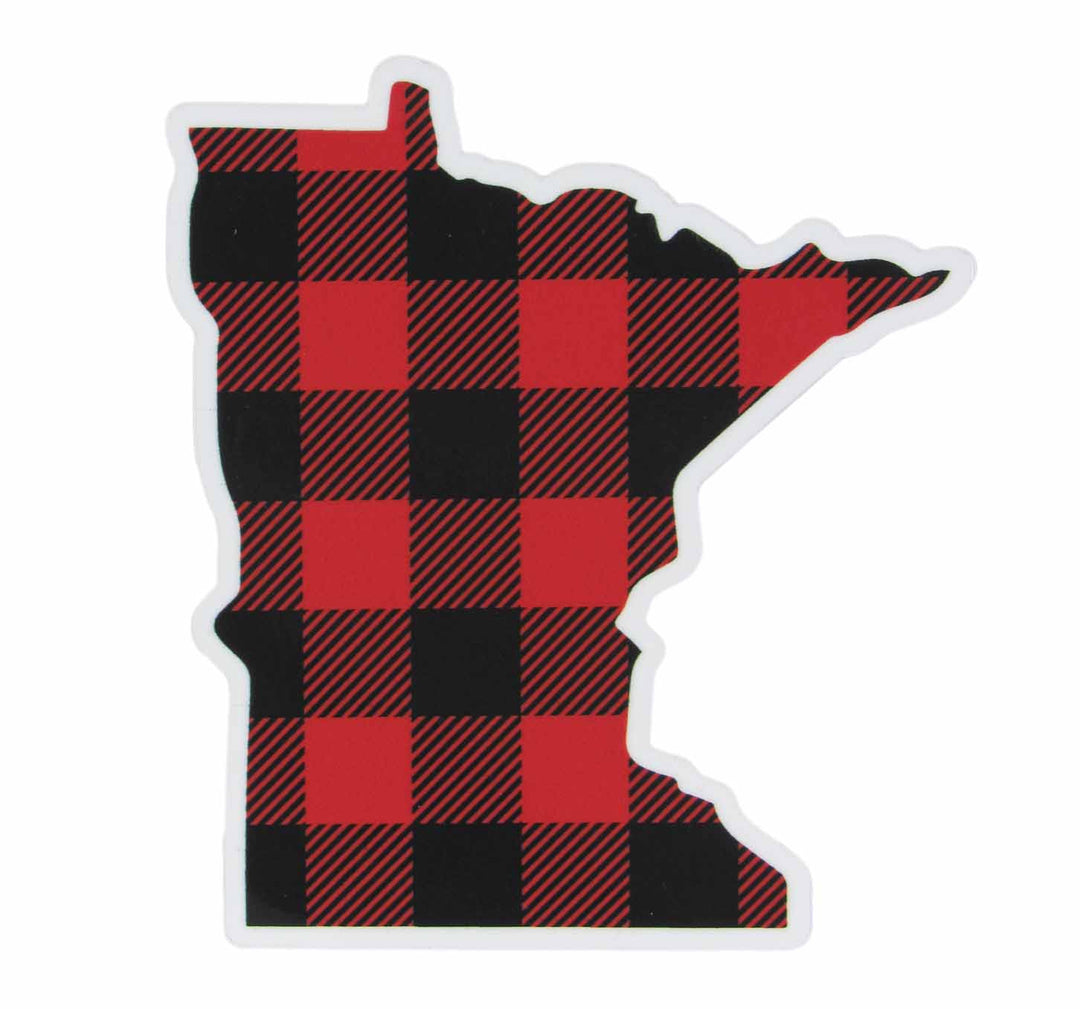 Buffalo plaid Minnesota sticker