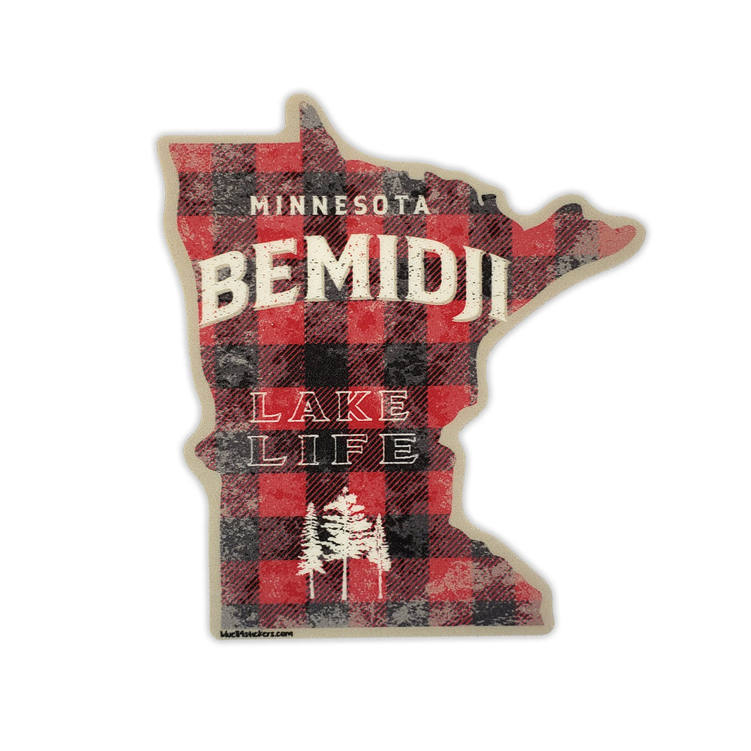 Plaid MN Pines Sticker
