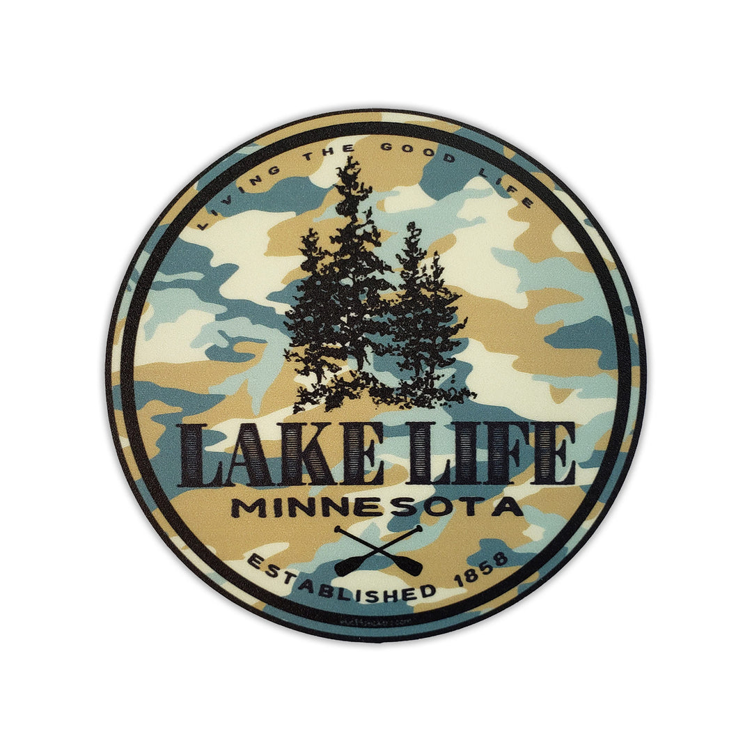 Camo Pines Sticker