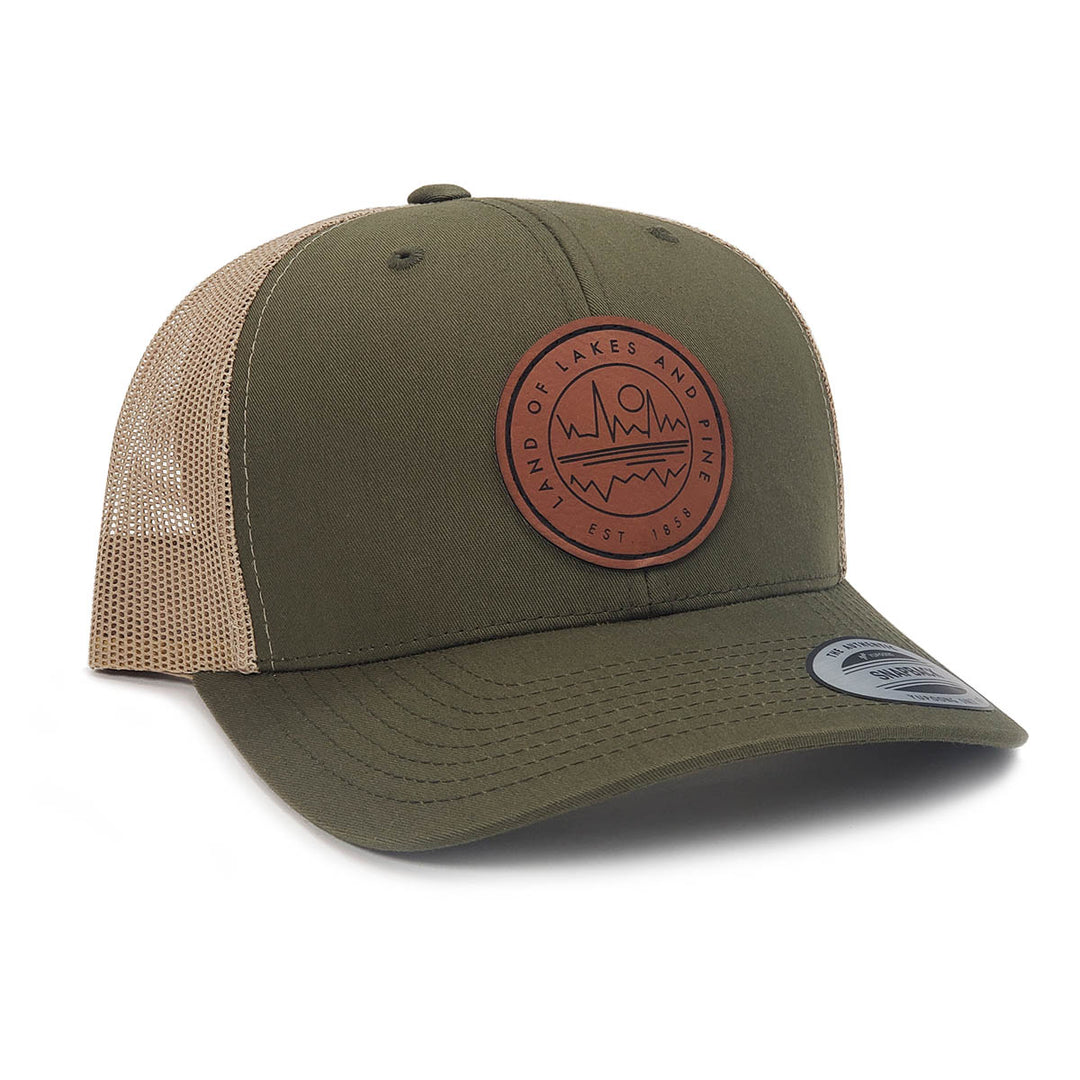 leather Minnesota patch hat