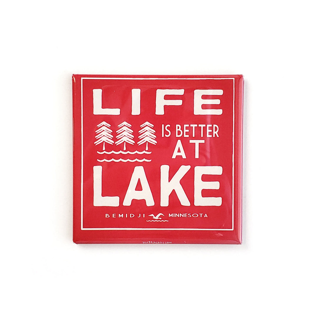 Camp Town Pines Square Magnet