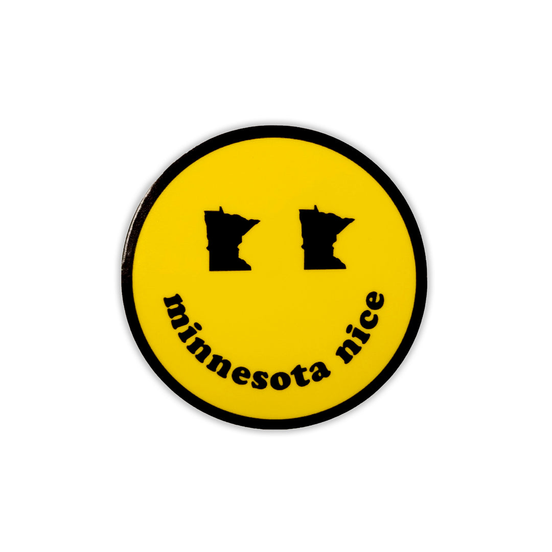 Minnesota Nice Smiley Face Sticker