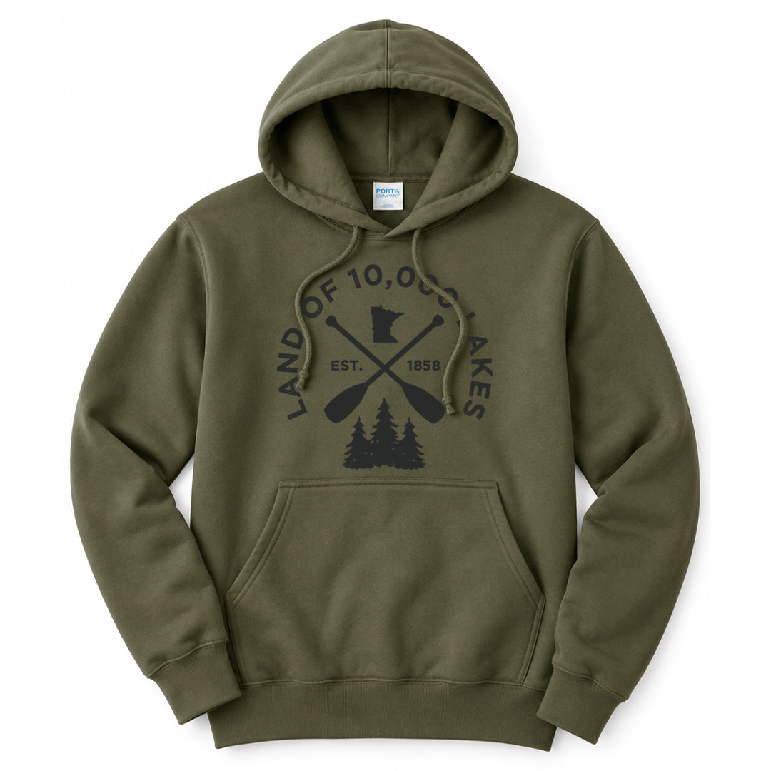 10K Lakes Hoodie (Olive Drab Green)