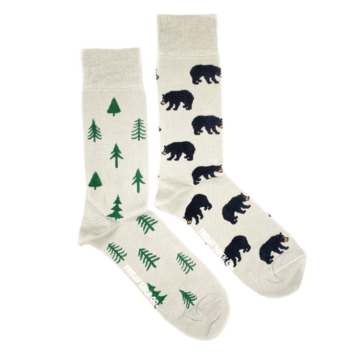 bears and trees socks