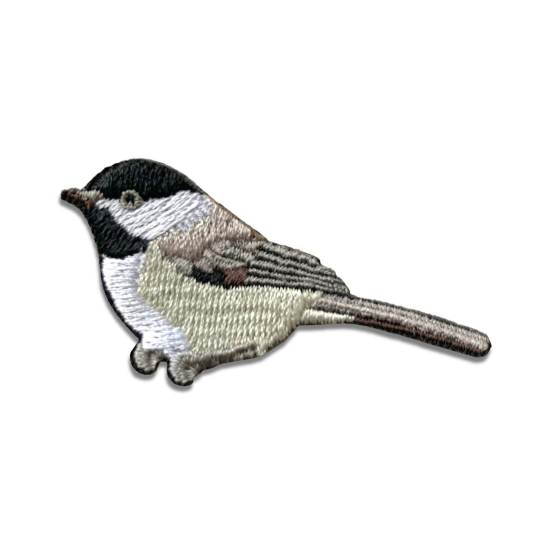 Chickadee Bird Patch - embroidered