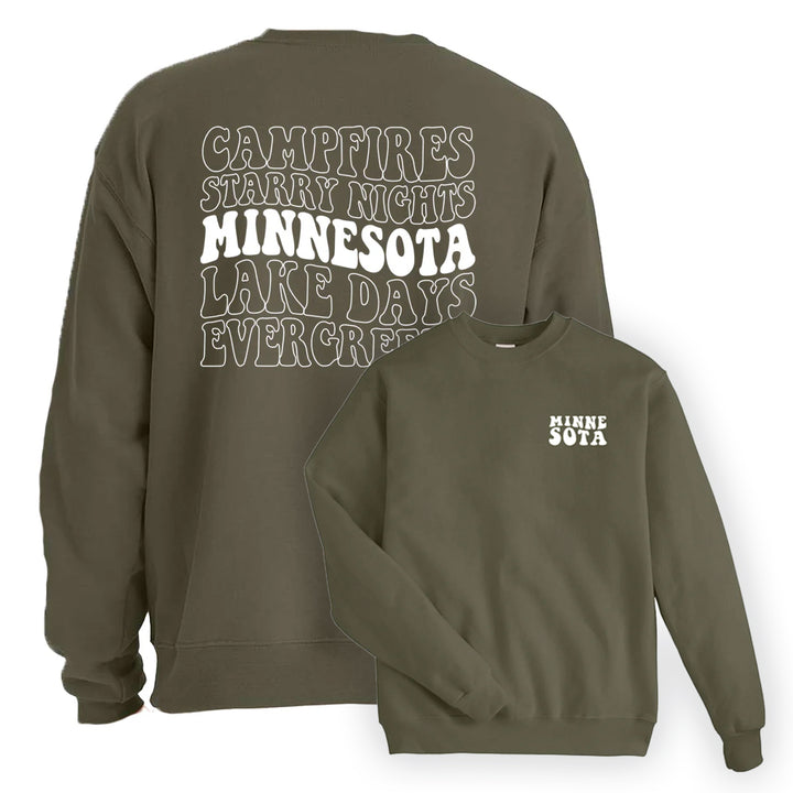 Campfire Crewneck (Fatigue Green)