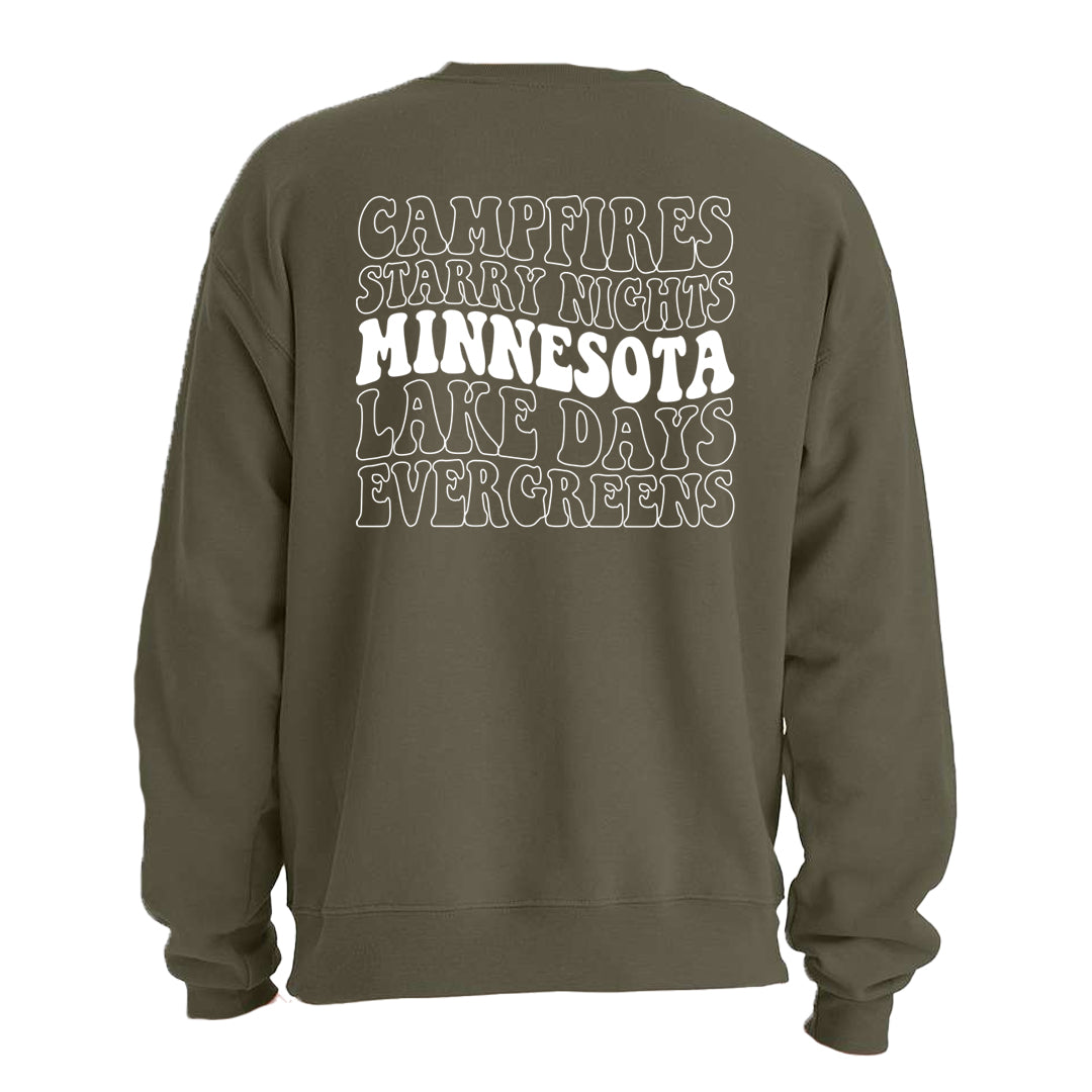 Campfire Crewneck (Fatigue Green)