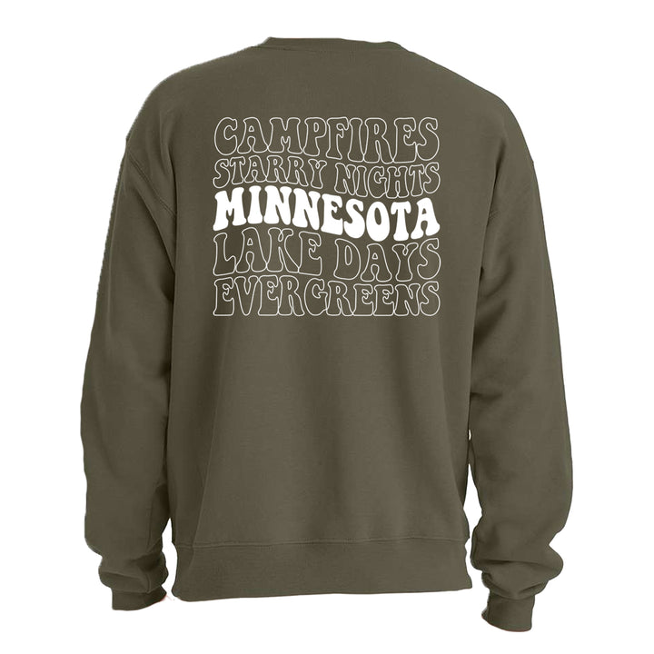 Campfire Crewneck (Fatigue Green)