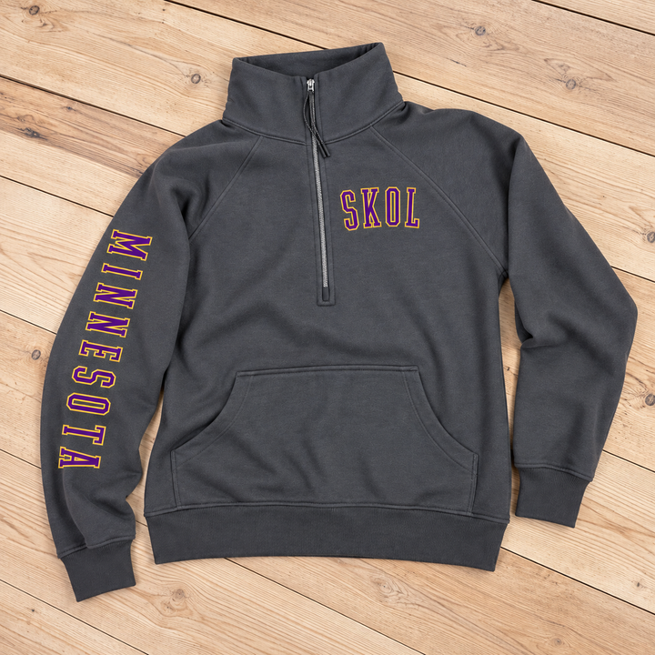 MN Varsity Boxy Half Zip - Women's (Asphalt)