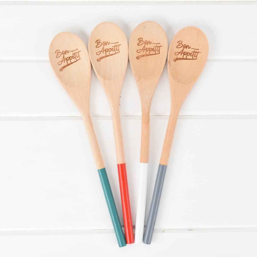 Paint Dipped Wooden Spoon - Bon Appetit