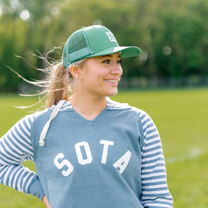 Green Minnesota patch hat