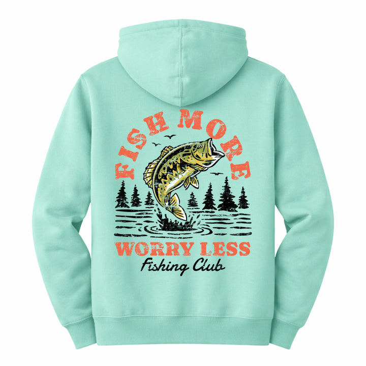 Fish More Hoodie - Celadon
