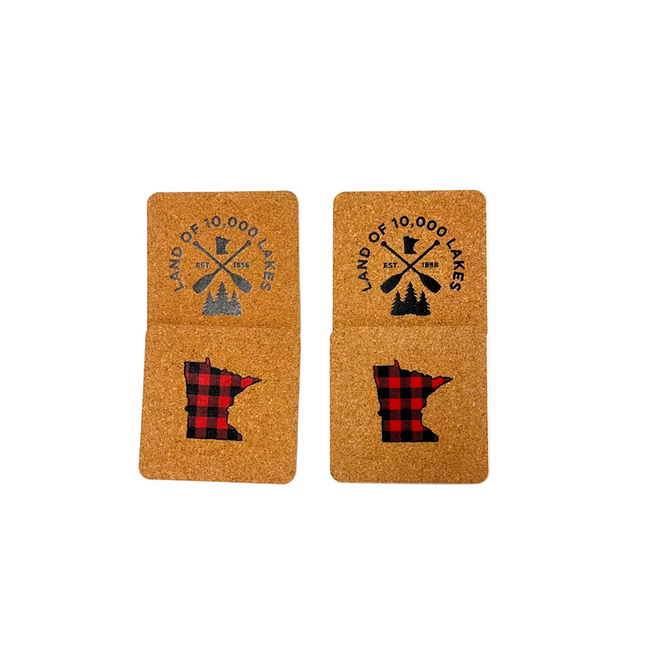 MN Lakes Cork Coaster Set