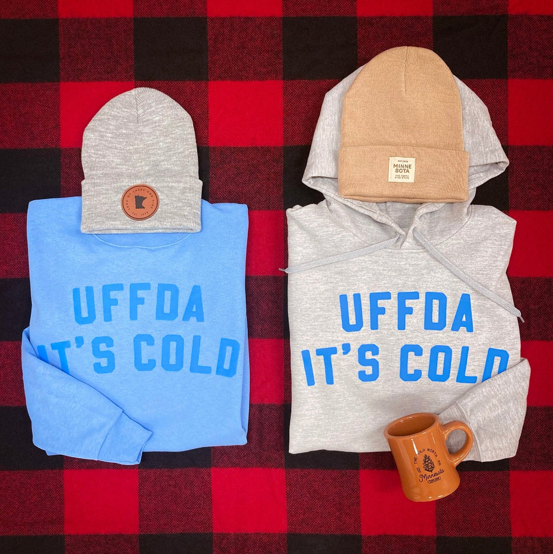 Uffda it's cold! Sweatshirts with puff ink