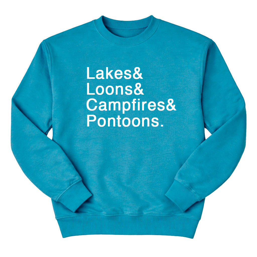 Lakes & Loons Crewneck (Teal)