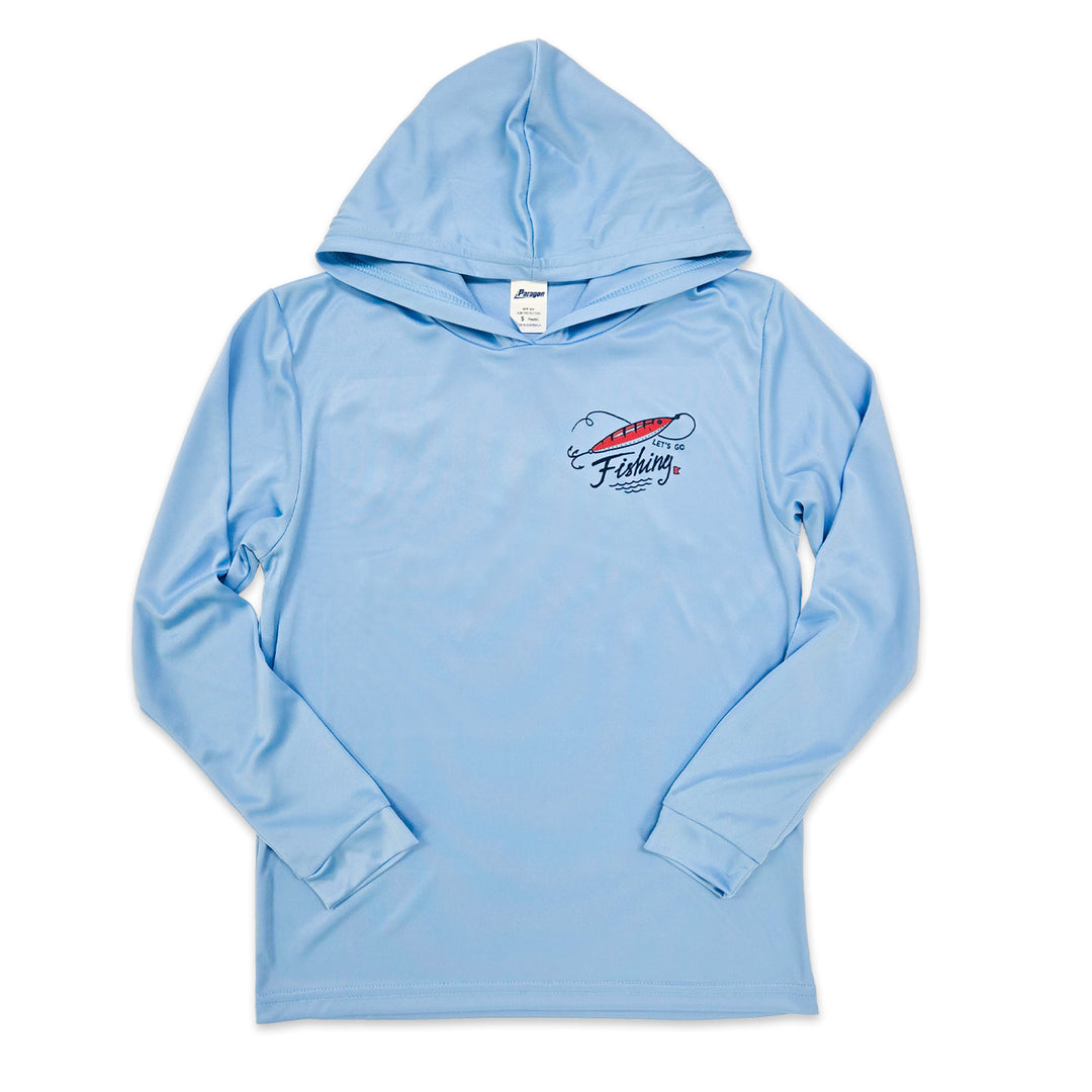 Let's Go Fishing UPF Lightweight Hoodie - Youth