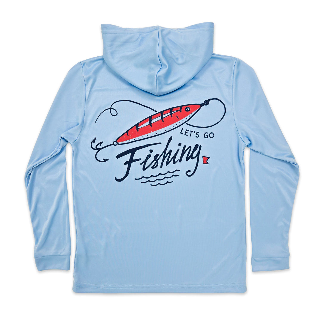 Let's Go Fishing UPF Lightweight Hoodie - Youth