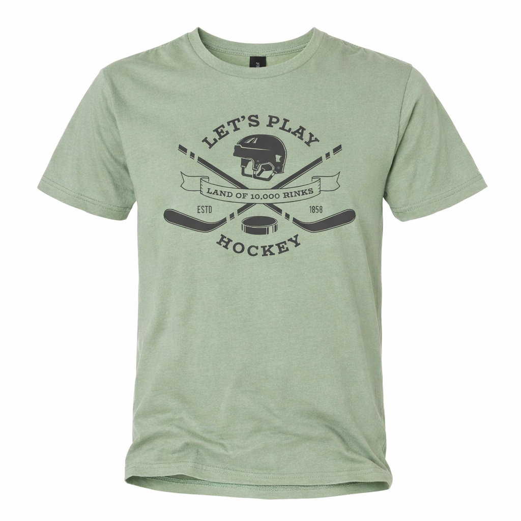 Let's Play Hockey Tee (Sage)