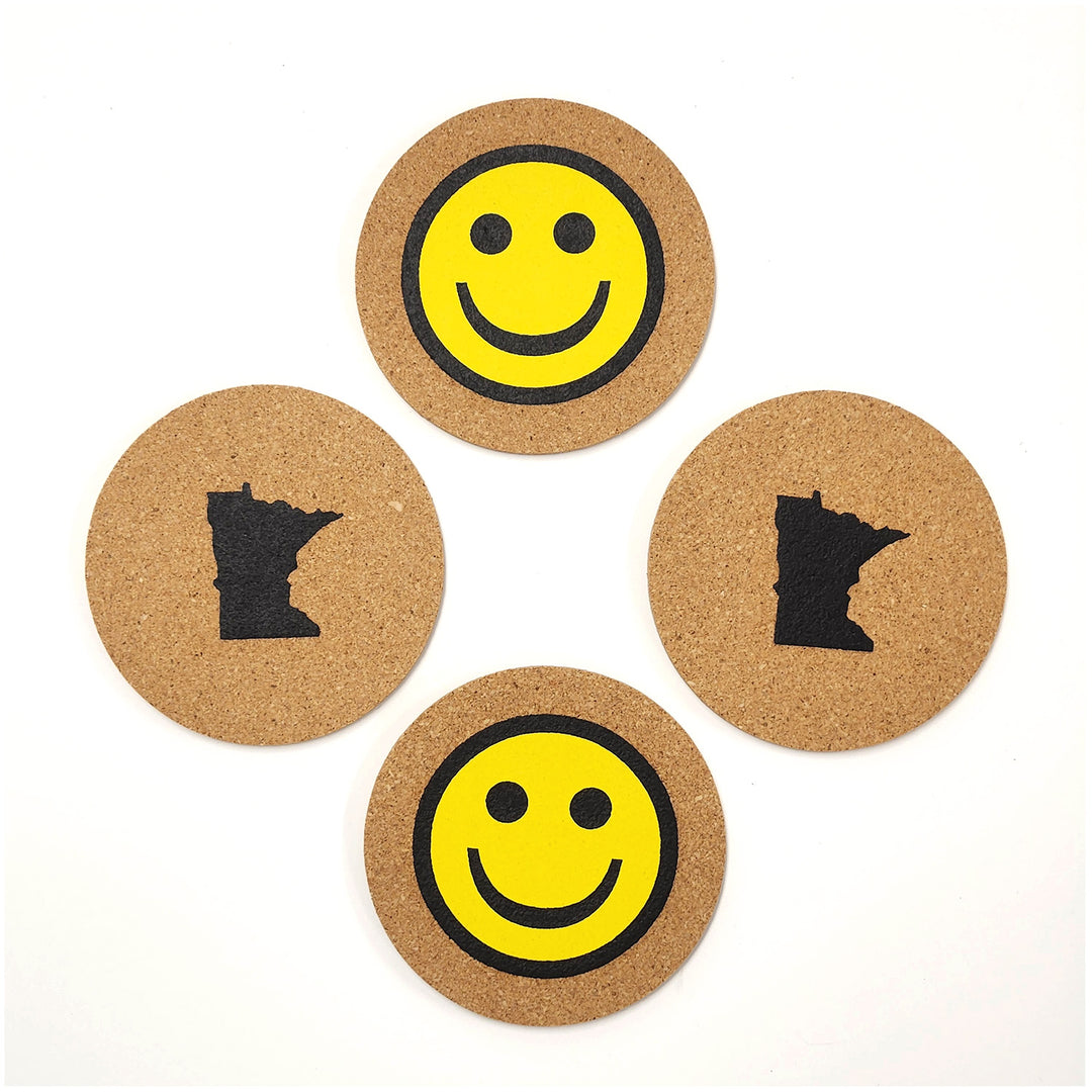 Minnesota Nice Smile Cork Coaster Set