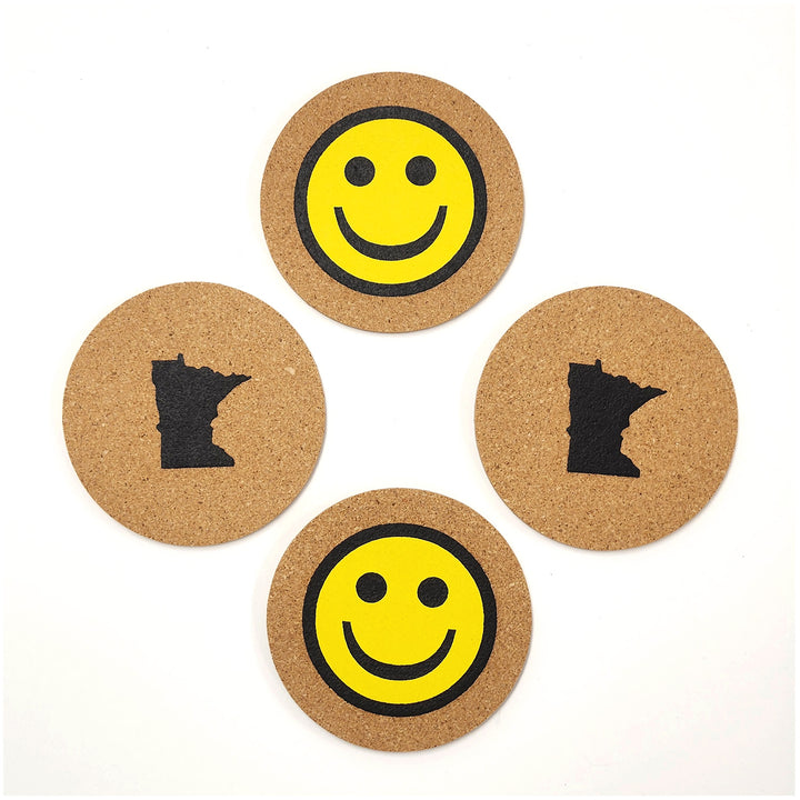 Minnesota Nice Smile Cork Coaster Set