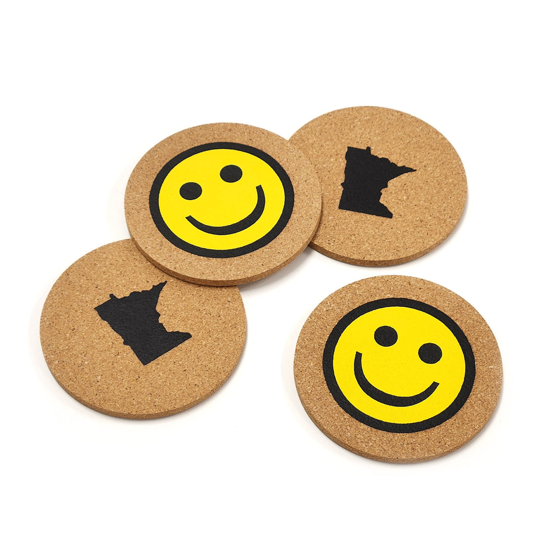 Minnesota Nice Smile Cork Coaster Set