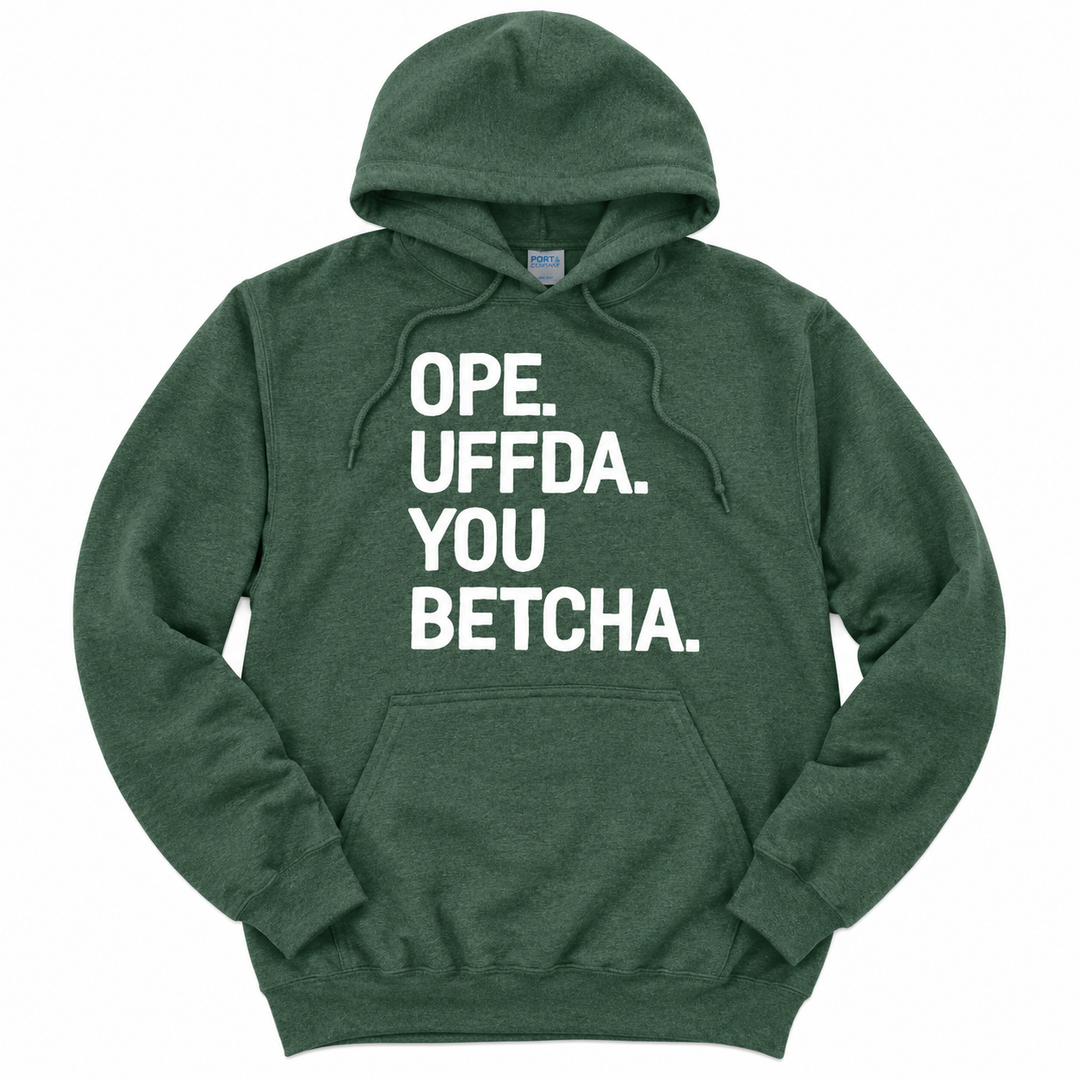 Midwest Sayings Hoodie (Forest Green Heather)