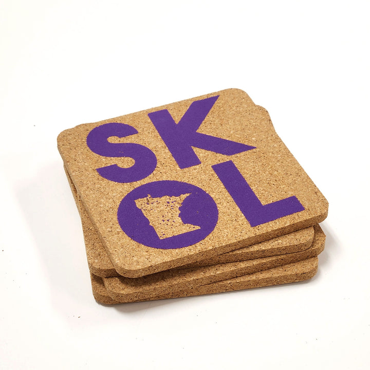 Minnesota Football Cork Coaster Set