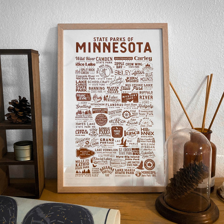 Minnesota State Parks Poster - Hand Screen Printed