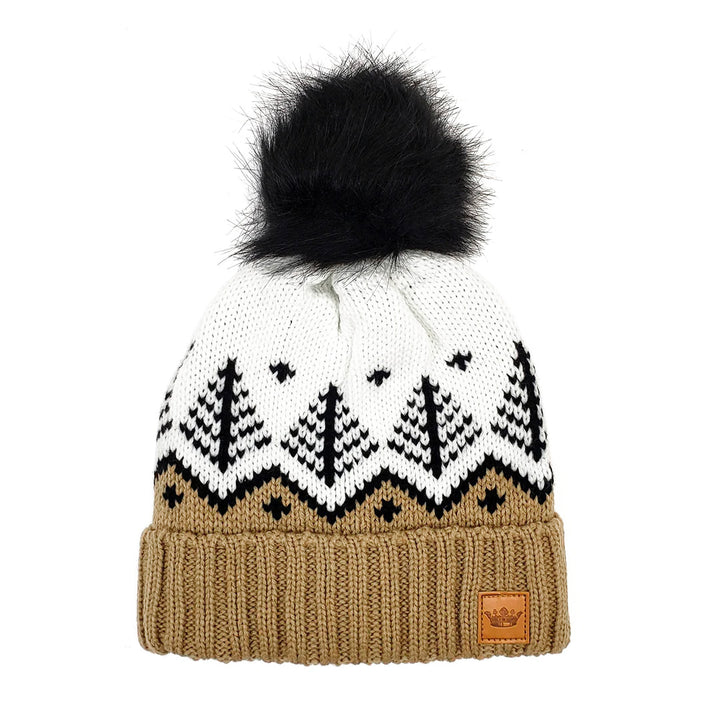Nordic Fur Pom Hat - Tan