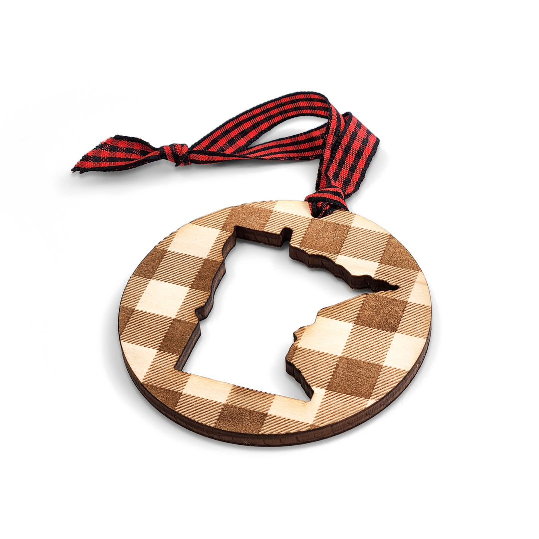 Plaid Minnesota Ornament