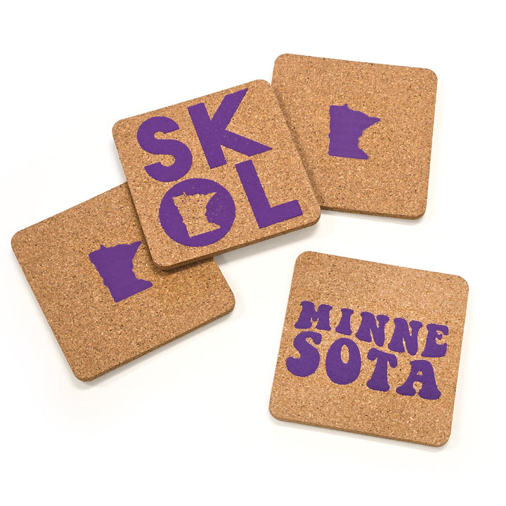Minnesota Football Cork Coaster Set