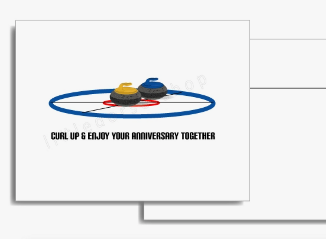 Curling Anniversary Card