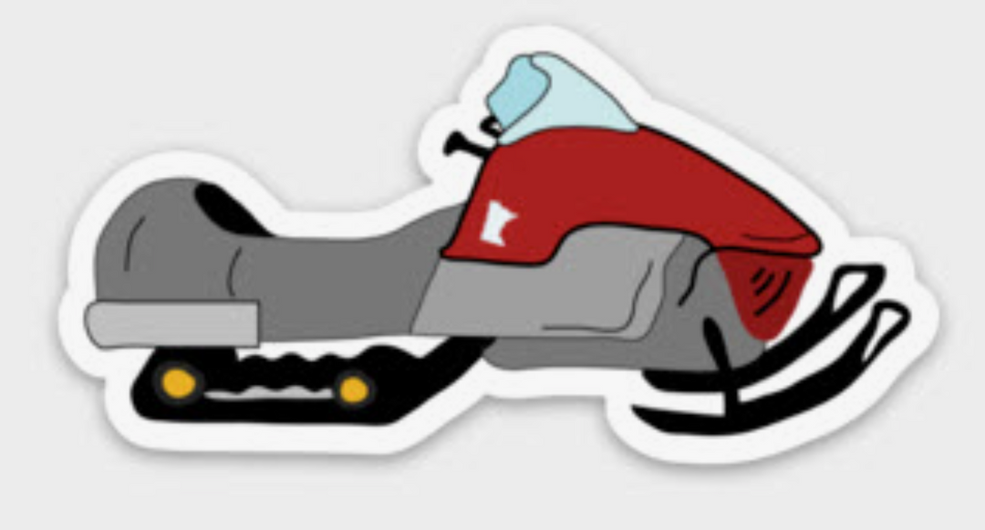 Snowmobile Mini Decal Sticker