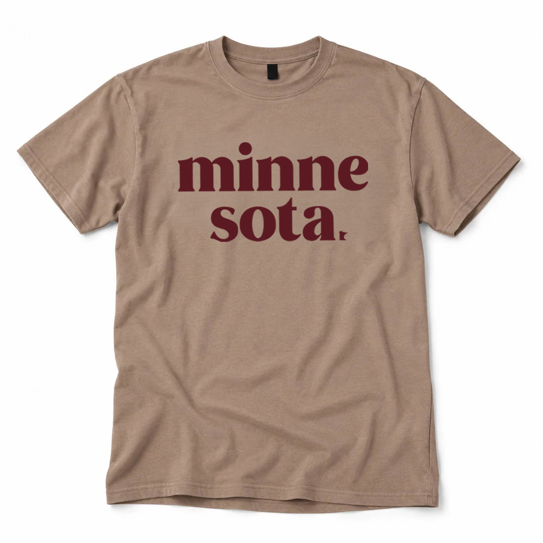 Stacked MN Tee (Brown Savana)