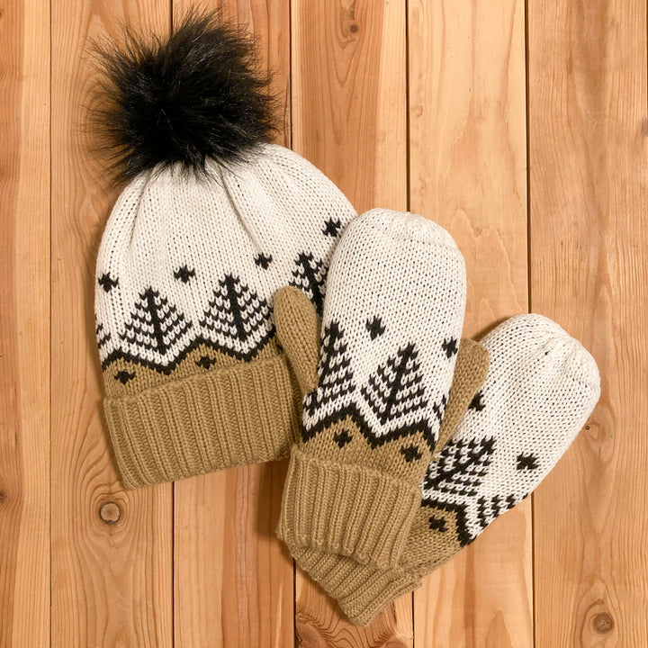 Nordic Fur Pom Hat - Tan