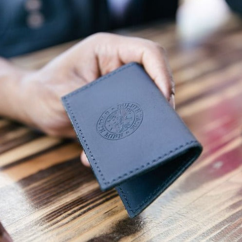 Leather Card Holder Wallet - Black