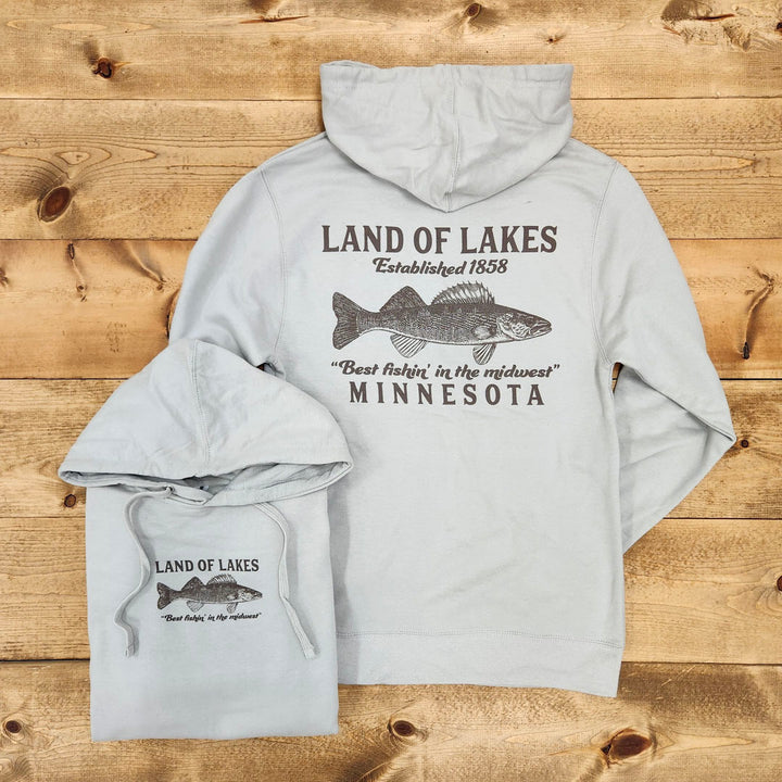 Minnesota Walleye Fishing Hoodie - Land of 10,000 lakes