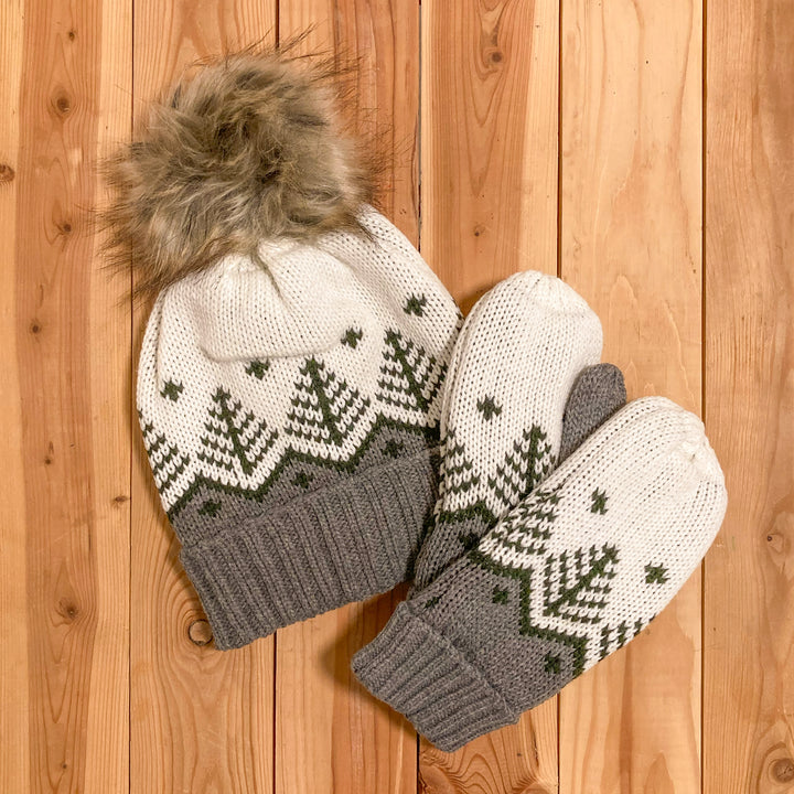 Nordic Mittens - Grey