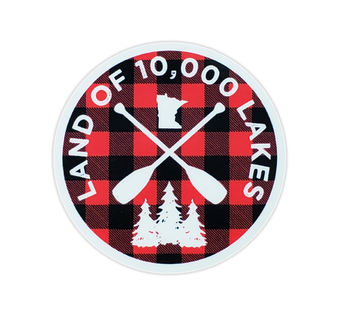 10k Lake Buffalo Plaid Sticker