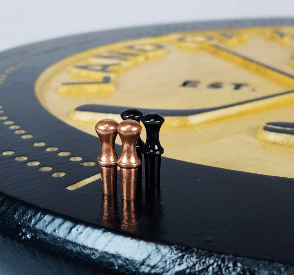 Minnesota hockey stick cribbage board
