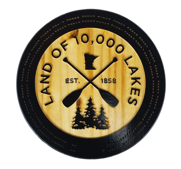 10k Lakes Wood Cribbage Board