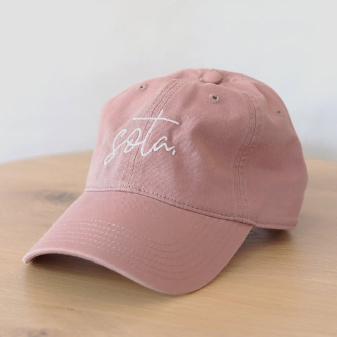 Pink Minnesota billed hat