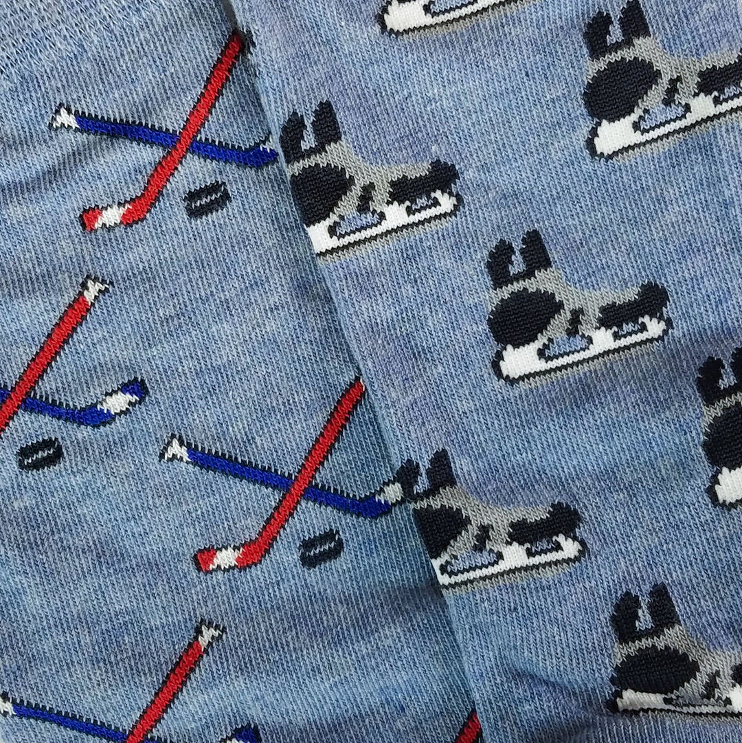 Hockey Skates & Sticks - Mismatched Socks