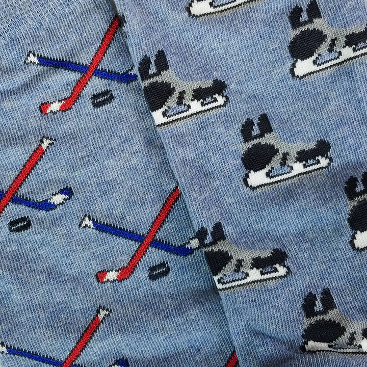 Hockey Skates & Sticks - Mismatched Socks