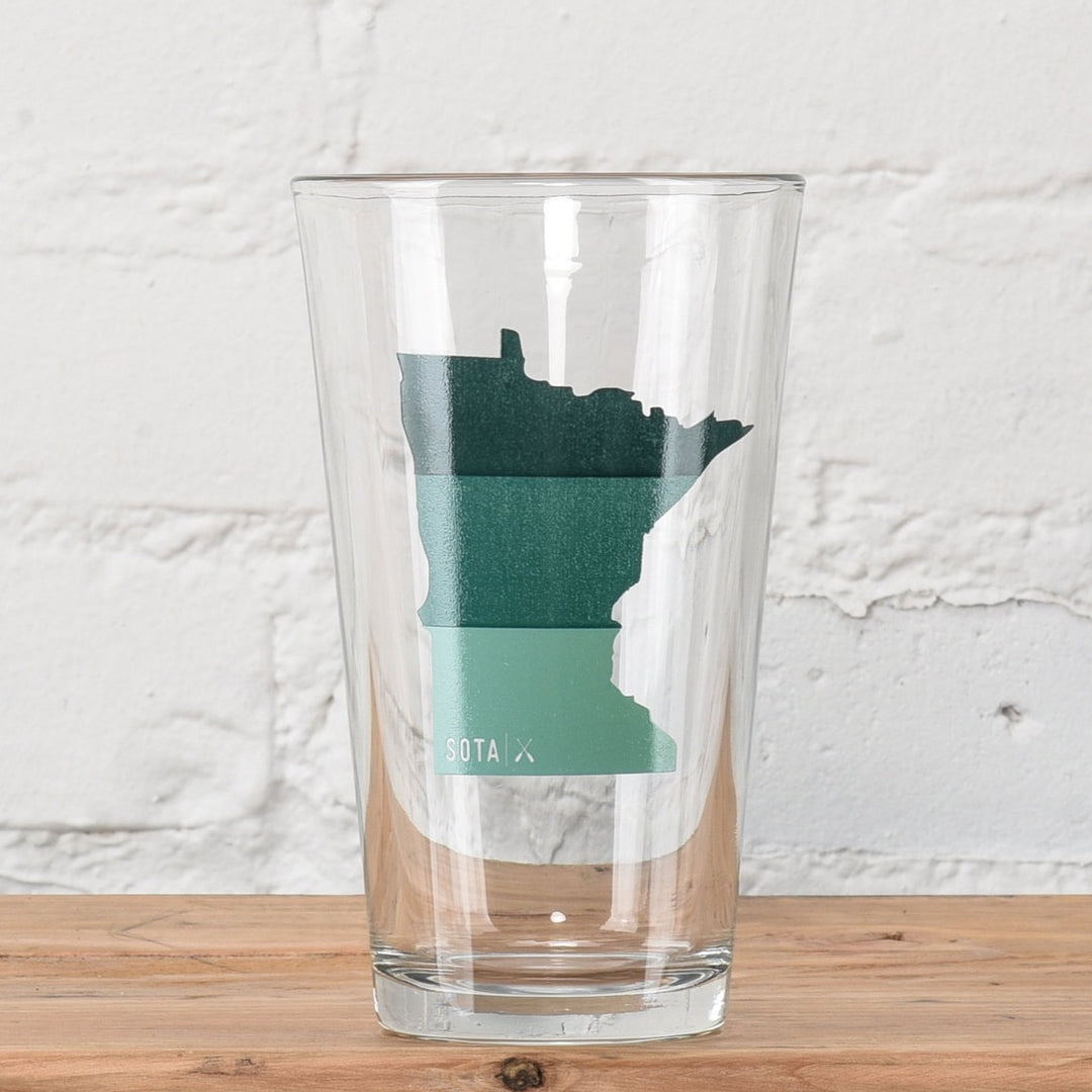 Minnesota Pint Glass - Teal