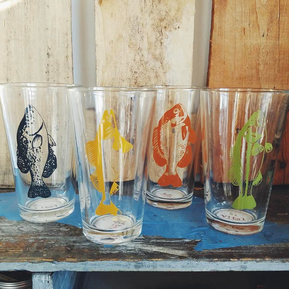 Assorted Fish Pint Glasses