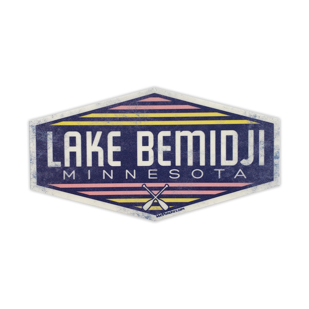 Lake Bemidji Crossed Paddles Sticker